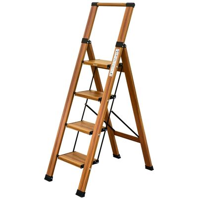 Drabina do domu 4 stopniowa Składana - aluminiowa - ILILO FIT WW Pro Drabina do domu 4 stopniowa Składana - aluminiowa - ILILO FIT WW Pro