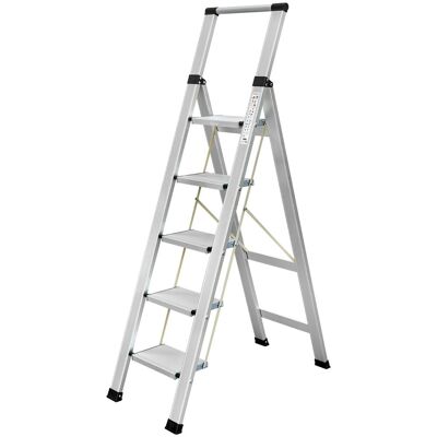 Drabina do domu 5 stopniowa Składana - aluminiowa - ILILO FIT Standard Drabina do domu 5 stopniowa Składana - aluminiowa - ILILO FIT Standard