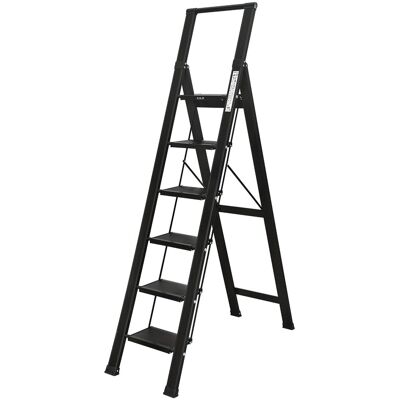 Drabina do domu 6 stopniowa Składana - aluminiowa - ILILO FIT BB Pro Drabina do domu 6 stopniowa Składana - aluminiowa - ILILO FIT BB Pro