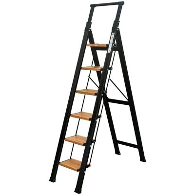 Drabina do domu 6 stopniowa Składana - aluminiowa - ILILO FIT BW Pro Plus Drabina do domu 6 stopniowa Składana - aluminiowa - ILILO FIT BW Pro Plus