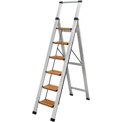 Drabina do domu 6 stopniowa Składana - aluminiowa - ILILO FIT SW Drabina do domu 6 stopniowa Składana - aluminiowa - ILILO FIT SW