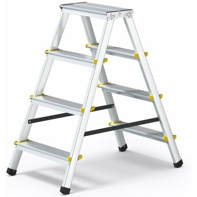 GMP Drabina drabinka aluminiowa 2x4 stopnie dwustronna 150kg GMP Drabina drabinka aluminiowa 2x4 stopnie dwustronna 150kg