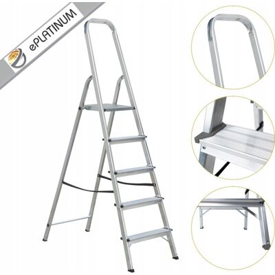 inna (Inny) Drabina drabinka domowa aluminiowa jednostronna 5stopniowa 120kg ePlatinum inna (Inny) Drabina drabinka domowa aluminiowa jednostronna 5stopniowa 120kg ePlatinum