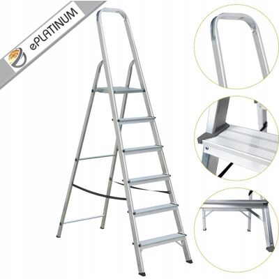 inna (Inny) Drabina drabinka domowa aluminiowa jednostronna 6stopniowa 120kg ePlatinum inna (Inny) Drabina drabinka domowa aluminiowa jednostronna 6stopniowa 120kg ePlatinum