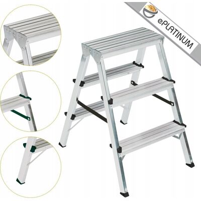 inna (Inny) Drabina drabinka domowa dwustronna składana ePlatinum schodki 2x3aluminiowa inna (Inny) Drabina drabinka domowa dwustronna składana ePlatinum schodki 2x3aluminiowa