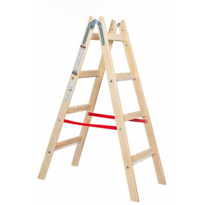 Motive Drabina drewniana domowa 4-stopniowa z wieszakiem 125 cm Motive Drabina drewniana domowa 4-stopniowa z wieszakiem 125 cm