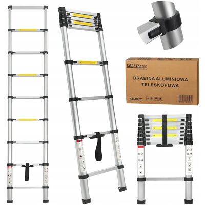 Kraft Drabina Składana Teleskopowa Aluminiowa 8 Stopni 2,6 m MAX 150KG Ktaft&Dele Kraft Drabina Składana Teleskopowa Aluminiowa 8 Stopni 2,6 m MAX 150KG Ktaft&Dele