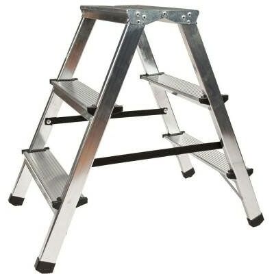 Drabina aluminiowa AWTOOLS 3 stopnie - 125kg max Drabina aluminiowa AWTOOLS 3 stopnie - 125kg max