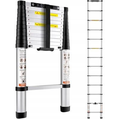 DRABINA TELESKOPOWA VEVOR ROZKŁADANA WYS. 380CM NOŚNOŚĆ 170KG DRABINA TELESKOPOWA VEVOR ROZKŁADANA WYS. 380CM NOŚNOŚĆ 170KG