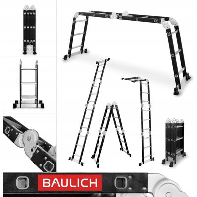 Drabest Drabina uniwersalna przegubowa wielofunkcyjna składana 4x3 BAULICH Drabest Drabina uniwersalna przegubowa wielofunkcyjna składana 4x3 BAULICH