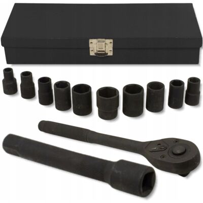 FORCEKRAFT Zestaw NARZĘDZI udarowych 12 elementów 1/2' 6-kątnych 10-24 mm FORCEKRAFT Zestaw NARZĘDZI udarowych 12 elementów 1/2' 6-kątnych 10-24 mm
