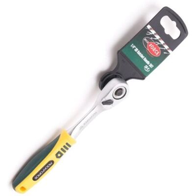GRZECHOTKA KLUCZ GRZECHOTKOWY z mechanizmem obrotowym 1/4' 30 zębów stal Cr-V Cr-Mo ROCKFORCE GRZECHOTKA KLUCZ GRZECHOTKOWY z mechanizmem obrotowym 1/4' 30 zębów stal Cr-V Cr-Mo ROCKFORCE