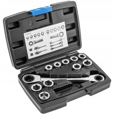 Högert Technik HT1R490 Zestaw Kluczy - 8-19mm, CrV Högert Technik HT1R490 Zestaw Kluczy - 8-19mm, CrV