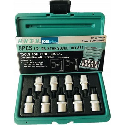 Honiton - Profesional - 1/2 cala - Zestaw kluczy Torx Honiton - Profesional - 1/2 cala - Zestaw kluczy Torx