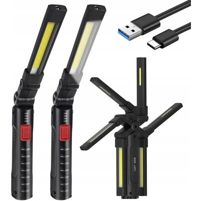 Inny producent Hospaop LED Akumulatorowa Lampa Warsztatowa USB Magnet Hak Inny producent Hospaop LED Akumulatorowa Lampa Warsztatowa USB Magnet Hak