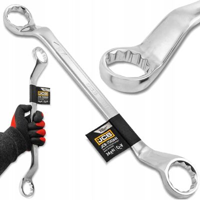 JCB Klucz OCZKOWY 2-stronny odgięty o 45 STOPNI 36x41 mm Cr-V 12-KĄTNY JCB Klucz OCZKOWY 2-stronny odgięty o 45 STOPNI 36x41 mm Cr-V 12-KĄTNY