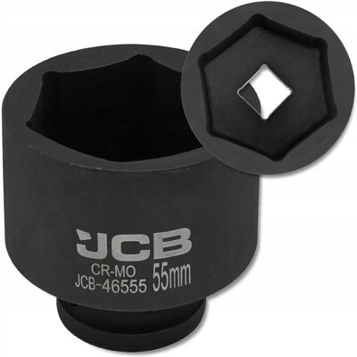 JCB Nasadka udarowa 3/4' 55mm 6-kątna Cr-Mo KLUCZ nasadowy JCB Nasadka udarowa 3/4' 55mm 6-kątna Cr-Mo KLUCZ nasadowy