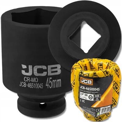 JCB NASADKA udarowa GŁĘBOKA 3/4' Cr-Mo 6-kątna 45mm KLUCZ nasadowy JCB NASADKA udarowa GŁĘBOKA 3/4' Cr-Mo 6-kątna 45mm KLUCZ nasadowy