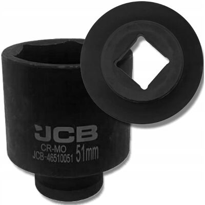 JCB NASADKA udarowa GŁĘBOKA 3/4' Cr-Mo 6-kątna 51mm KLUCZ nasadowy JCB NASADKA udarowa GŁĘBOKA 3/4' Cr-Mo 6-kątna 51mm KLUCZ nasadowy