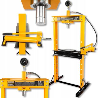 JCB Prasa HYDRAULICZNA podłogowa WARSZTATOWA 12 TON z MANOMETREM JCB Prasa HYDRAULICZNA podłogowa WARSZTATOWA 12 TON z MANOMETREM