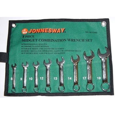 Jonnesway Klucze Płasko-Oczkowe Krótkie 8Szt.W53108S Jonnesway Klucze Płasko-Oczkowe Krótkie 8Szt.W53108S