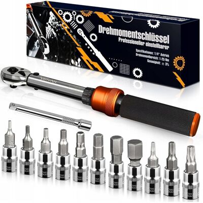 Inny producent KLEIN Zestaw Kluczy Dynamometrycznych Rowerowych 1-25NM 1/4 Cala 72 Zęby Inny producent KLEIN Zestaw Kluczy Dynamometrycznych Rowerowych 1-25NM 1/4 Cala 72 Zęby