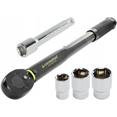 Carmotion Klucz dynamometryczny 28-210 Nm, 1/2' + nasadki 17, 19 i 21 mm + przedłużka Carmotion Klucz dynamometryczny 28-210 Nm, 1/2' + nasadki 17, 19 i 21 mm + przedłużka
