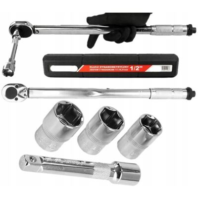 GMP KLUCZ DYNAMOMETRYCZNY 40-210Nm 1/2' + nasadki 17/19/21mm GMP KLUCZ DYNAMOMETRYCZNY 40-210Nm 1/2' + nasadki 17/19/21mm