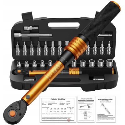 Inny producent Klucz dynamometryczny do roweru 1/4 cala, 1-25 Nm, dokładność błędu 3%, 72 Inny producent Klucz dynamometryczny do roweru 1/4 cala, 1-25 Nm, dokładność błędu 3%, 72