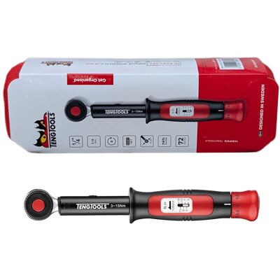 Klucz dynamometryczny serii PLUS 3-15Nm 1/4' 72z 4% ISO6789 Slim TengTools Klucz dynamometryczny serii PLUS 3-15Nm 1/4' 72z 4% ISO6789 Slim TengTools