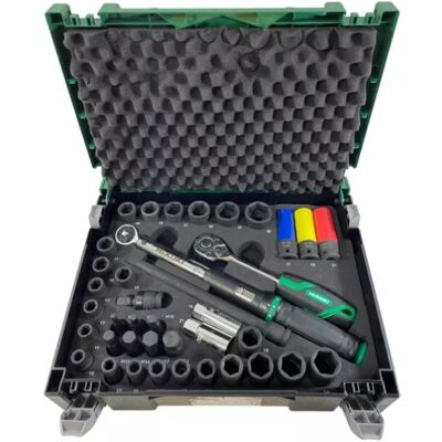 Klucz dynamometryczny z osprzętem 39szt. Hikoki 95000572 z walizką HSC Klucz dynamometryczny z osprzętem 39szt. Hikoki 95000572 z walizką HSC