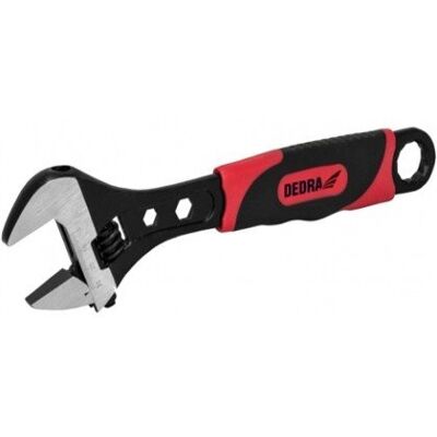 Klucz nastawny krótki, klucz francuski, szwed DEDRA 12B125 250mm, 0-28mm, stal CrV, uchwyt gumowany Klucz nastawny krótki, klucz francuski, szwed DEDRA 12B125 250mm, 0-28mm, stal CrV, uchwyt gumowany