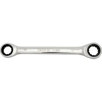 Boni-shop Klucz oczkowy z grzechotką 16/18 mm, dwustronny, stal Cr-V Boni-shop Klucz oczkowy z grzechotką 16/18 mm, dwustronny, stal Cr-V