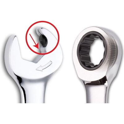Klucz płasko-oczkowy z podwójną grzechotką SATA, 21 mm Klucz płasko-oczkowy z podwójną grzechotką SATA, 21 mm