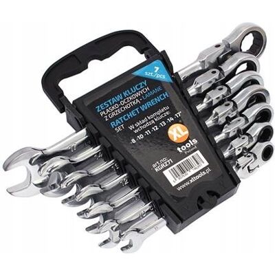 XL-Tools Klucze Oczkowo-Płaskie z Grzech. Łamane 6 Szt 8-17 XL-Tools Klucze Oczkowo-Płaskie z Grzech. Łamane 6 Szt 8-17