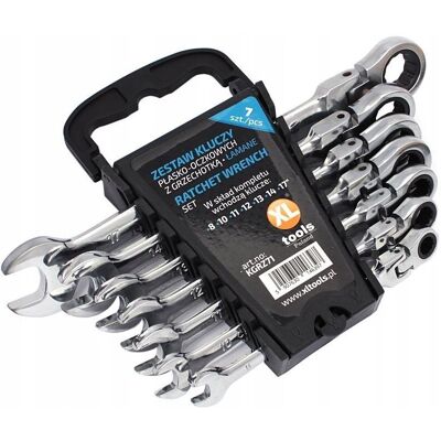 XL-Tools Klucze Oczkowo-Płaskie z Grzech. Łamane 7 Szt 8-17 XL-Tools Klucze Oczkowo-Płaskie z Grzech. Łamane 7 Szt 8-17