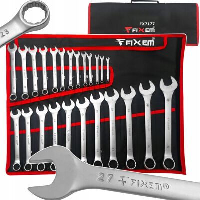 Fixem KLUCZE PŁASKO-OCZKOWE 6-32mm ZESTAW KLUCZY PŁASKO OCZKOWYCH ETUI POKROWIEC Fixem KLUCZE PŁASKO-OCZKOWE 6-32mm ZESTAW KLUCZY PŁASKO OCZKOWYCH ETUI POKROWIEC