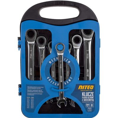 Niteo Tools Klucze Płasko Oczkowe Z Grzechotką 8-19Mm Stal Crv Niteo Niteo Tools Klucze Płasko Oczkowe Z Grzechotką 8-19Mm Stal Crv Niteo