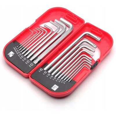 KLUCZE TORX I HEX KRÓTKIE ZESTAW 18 SZTUK WT-18-HKTOK PRO FACHMAYER KLUCZE TORX I HEX KRÓTKIE ZESTAW 18 SZTUK WT-18-HKTOK PRO FACHMAYER