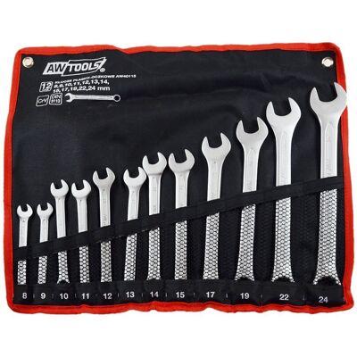 AW Tools AW40115 Klucz kombinowany - 8-24 mm, 12 szt., stal CrV AW Tools AW40115 Klucz kombinowany - 8-24 mm, 12 szt., stal CrV