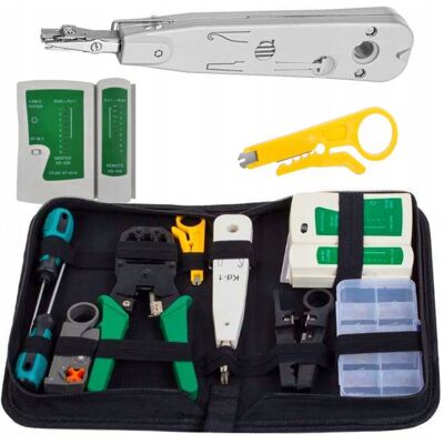 Kraft&Dele; Zestaw Narzędzi Sieciowych 9 Elem. Tester Kabli Lan 9W1 Kd10881 Kraft&Dele; Zestaw Narzędzi Sieciowych 9 Elem. Tester Kabli Lan 9W1 Kd10881