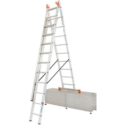 Drabina wielofunkcyjna KRAUSE Tribilo - Aluminium, 3x10 szczebli, max. 3,88 m Drabina wielofunkcyjna KRAUSE Tribilo - Aluminium, 3x10 szczebli, max. 3,88 m