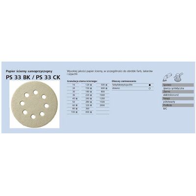 Krążek szlifierski KLINGSPOR 100 szt, p 80 147643 Krążek szlifierski KLINGSPOR 100 szt, p 80 147643