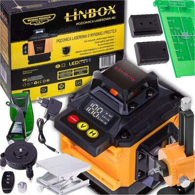 Zlaro Laser krzyżowy 360 4D zielony Poziomica Laserowa do linii samopoziomująca Zlaro Laser krzyżowy 360 4D zielony Poziomica Laserowa do linii samopoziomująca
