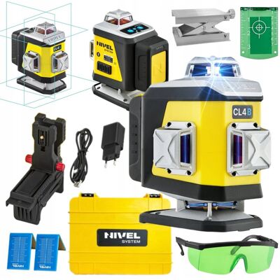 Laser krzyżowy niebieski 4x360° bluetooth Nivel System CL4B Laser krzyżowy niebieski 4x360° bluetooth Nivel System CL4B