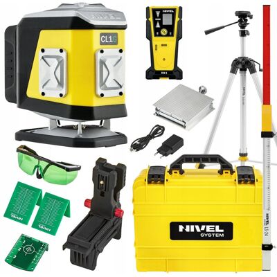 NIVEL SYSTEM LASER KRZYŻOWY NIVEL CL1G ZIELONIA WIĄZKA ZESTAW NIVEL SYSTEM LASER KRZYŻOWY NIVEL CL1G ZIELONIA WIĄZKA ZESTAW