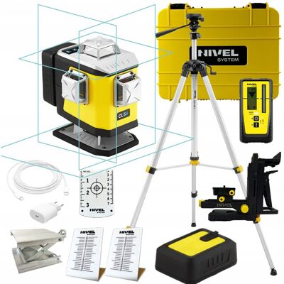 LASER KRZYŻOWY NIVEL SYSTEM CL5B NIEBIESKA WIĄZKA BT 4x360°+STATYW+CZUJNIK LASER KRZYŻOWY NIVEL SYSTEM CL5B NIEBIESKA WIĄZKA BT 4x360°+STATYW+CZUJNIK