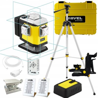 LASER KRZYŻOWY NIVEL SYSTEM CL5B SPADKI NIEBIESKA WIĄZKA BT 4x360°+STATYW LASER KRZYŻOWY NIVEL SYSTEM CL5B SPADKI NIEBIESKA WIĄZKA BT 4x360°+STATYW