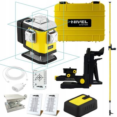 LASER KRZYŻOWY NIVEL SYSTEM CL5B SPADKI NIEBIESKA WIĄZKA BT 4x360°+TYCZKA LASER KRZYŻOWY NIVEL SYSTEM CL5B SPADKI NIEBIESKA WIĄZKA BT 4x360°+TYCZKA