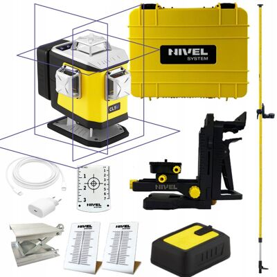 LASER KRZYŻOWY NIVEL SYSTEM CL5V SPADKI FIOLETOWA WIĄZKA BT 4x360°+TYCZKA LASER KRZYŻOWY NIVEL SYSTEM CL5V SPADKI FIOLETOWA WIĄZKA BT 4x360°+TYCZKA